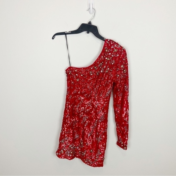 Dundas x Revolve Jett Embellished Mini Dress in Red Size S - Picture 8 of 13